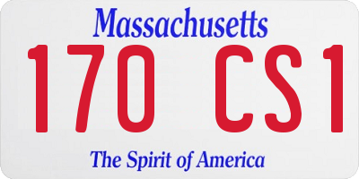 MA license plate 170CS1