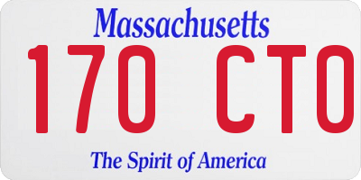 MA license plate 170CT0
