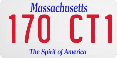 MA license plate 170CT1