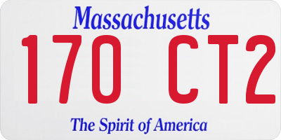 MA license plate 170CT2