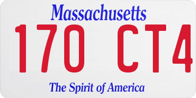 MA license plate 170CT4