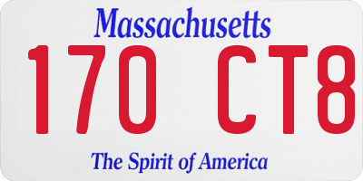 MA license plate 170CT8
