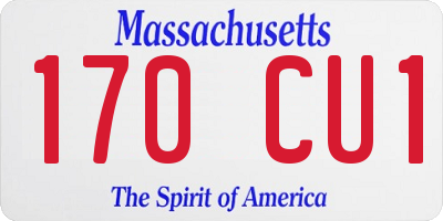 MA license plate 170CU1