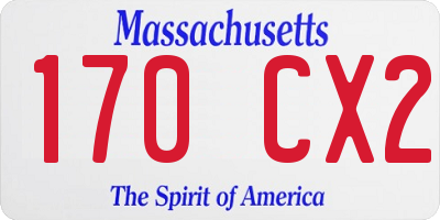 MA license plate 170CX2
