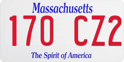 MA license plate 170CZ2
