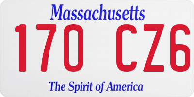 MA license plate 170CZ6