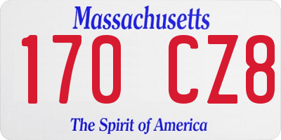 MA license plate 170CZ8