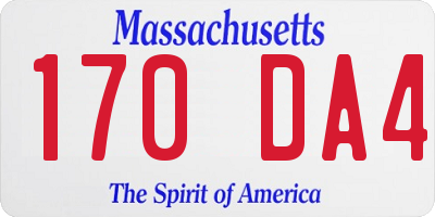 MA license plate 170DA4