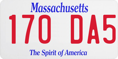 MA license plate 170DA5