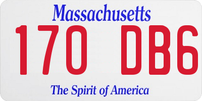 MA license plate 170DB6