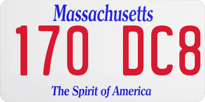 MA license plate 170DC8