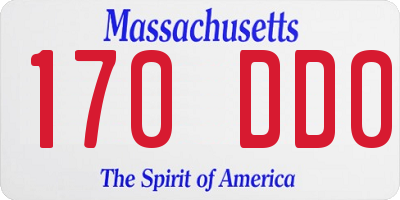 MA license plate 170DD0