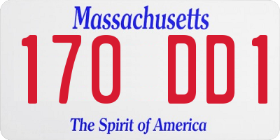 MA license plate 170DD1