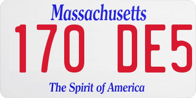 MA license plate 170DE5