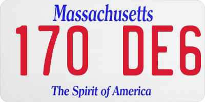 MA license plate 170DE6