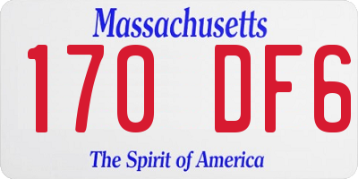 MA license plate 170DF6