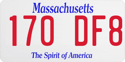 MA license plate 170DF8