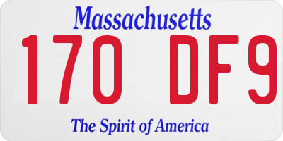 MA license plate 170DF9