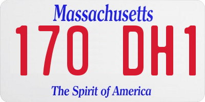 MA license plate 170DH1