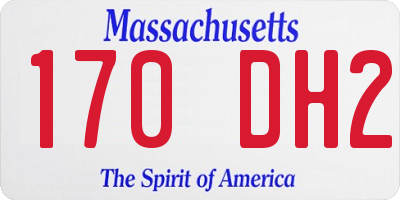 MA license plate 170DH2