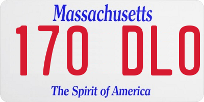 MA license plate 170DL0