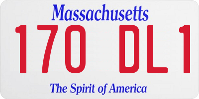 MA license plate 170DL1