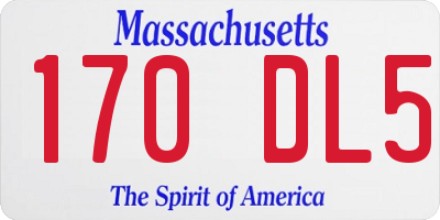 MA license plate 170DL5