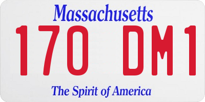 MA license plate 170DM1