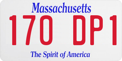 MA license plate 170DP1