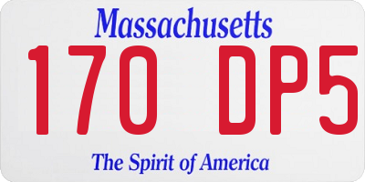 MA license plate 170DP5