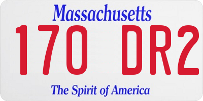 MA license plate 170DR2