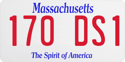 MA license plate 170DS1