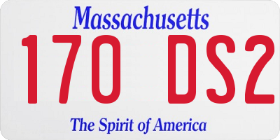 MA license plate 170DS2
