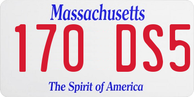 MA license plate 170DS5