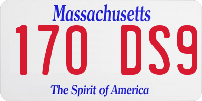 MA license plate 170DS9