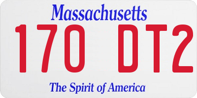 MA license plate 170DT2