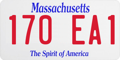 MA license plate 170EA1