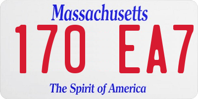 MA license plate 170EA7