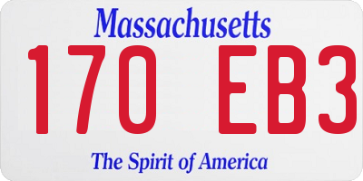 MA license plate 170EB3
