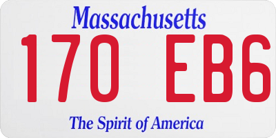 MA license plate 170EB6