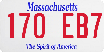 MA license plate 170EB7