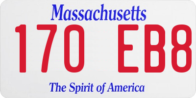 MA license plate 170EB8
