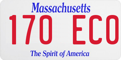 MA license plate 170EC0