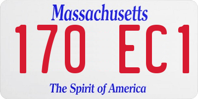 MA license plate 170EC1