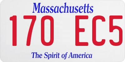 MA license plate 170EC5