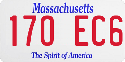 MA license plate 170EC6