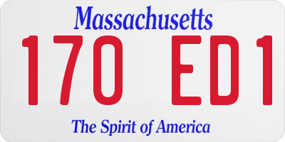 MA license plate 170ED1