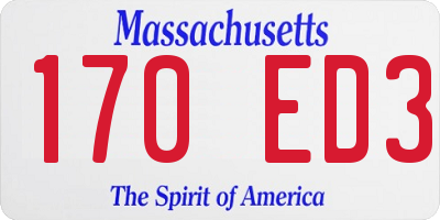 MA license plate 170ED3