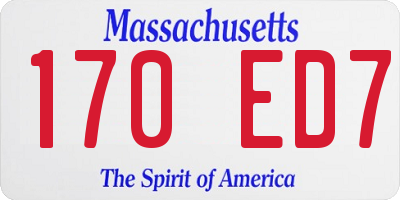 MA license plate 170ED7