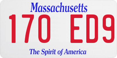 MA license plate 170ED9
